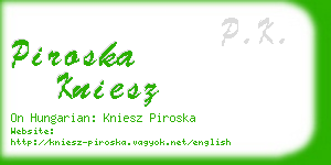 piroska kniesz business card